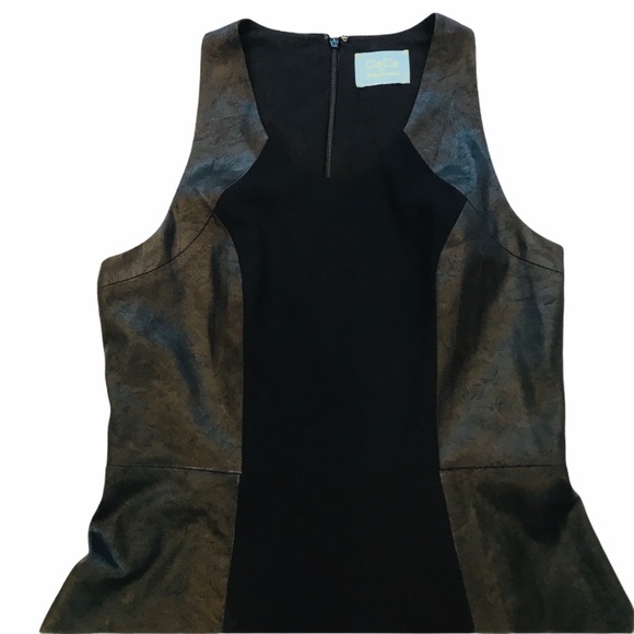 CECE**Black Leather look Dress**US 4-6 - Picture 4 of 6